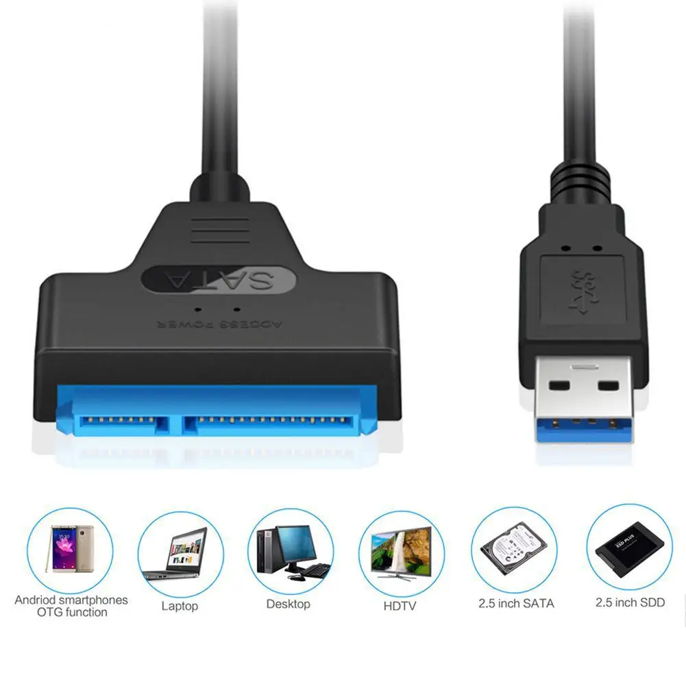 USB 3 0 SATA III кабель-переходник для жестких дисков 22PIN HDD кабель 7 + 15pin 2 5 дюймов HDD/SSD адаптер