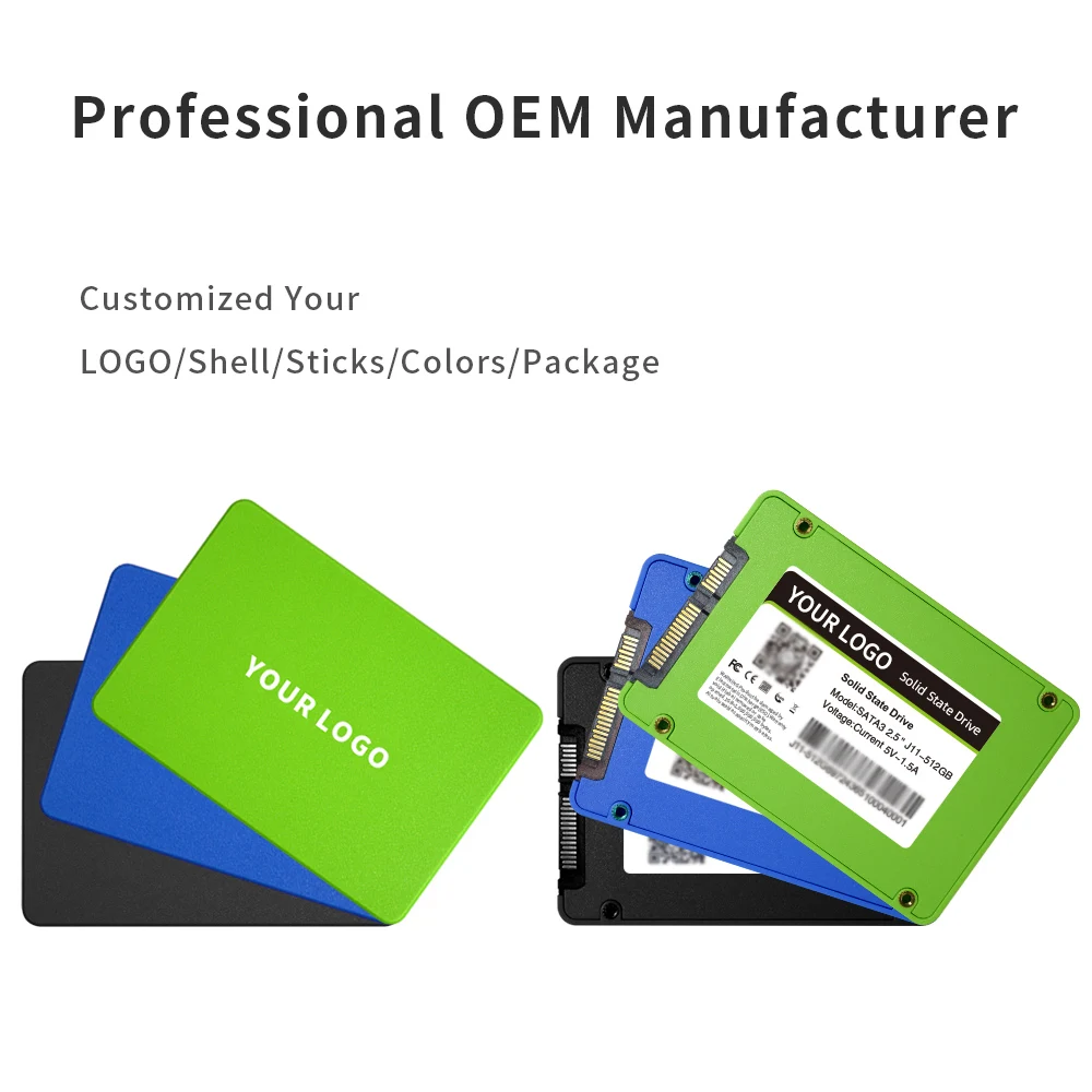 Оптовая продажа OEM ssd жесткий диск 128 ГБ 256 512 1 ТБ 2 Внутренний твердотельный накопитель 5 дюйма sata 3 для