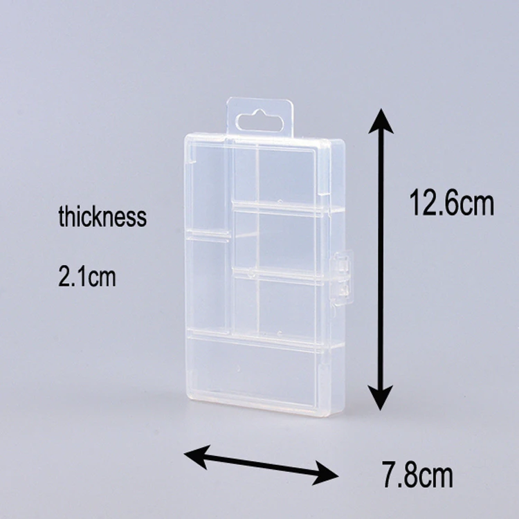 shanfeng 6 compartment plastic hardware organizer storage box