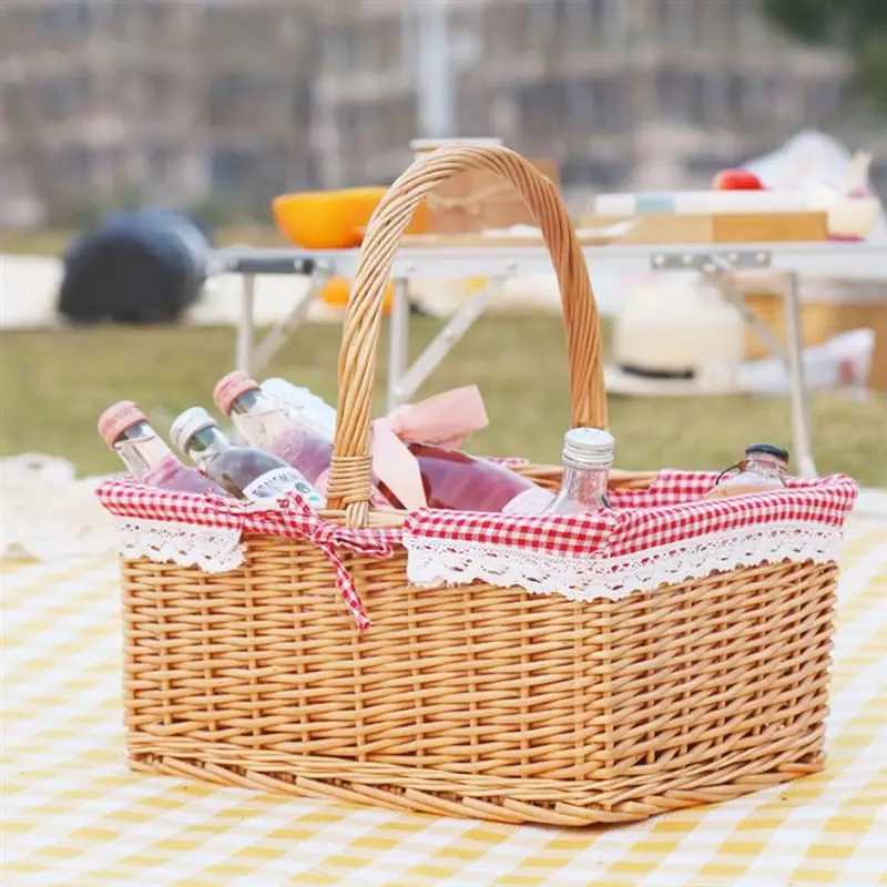 China Supplier Quality Products Wine Basket Wicker Picnic Basket