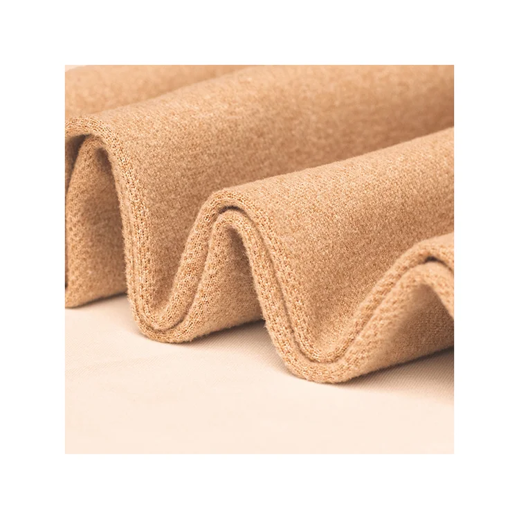 Free Sample Jersey Knit Polyester Spandex Fabric 260g Double Faced Comfortable Thermal Underwear for Warm Fabrics