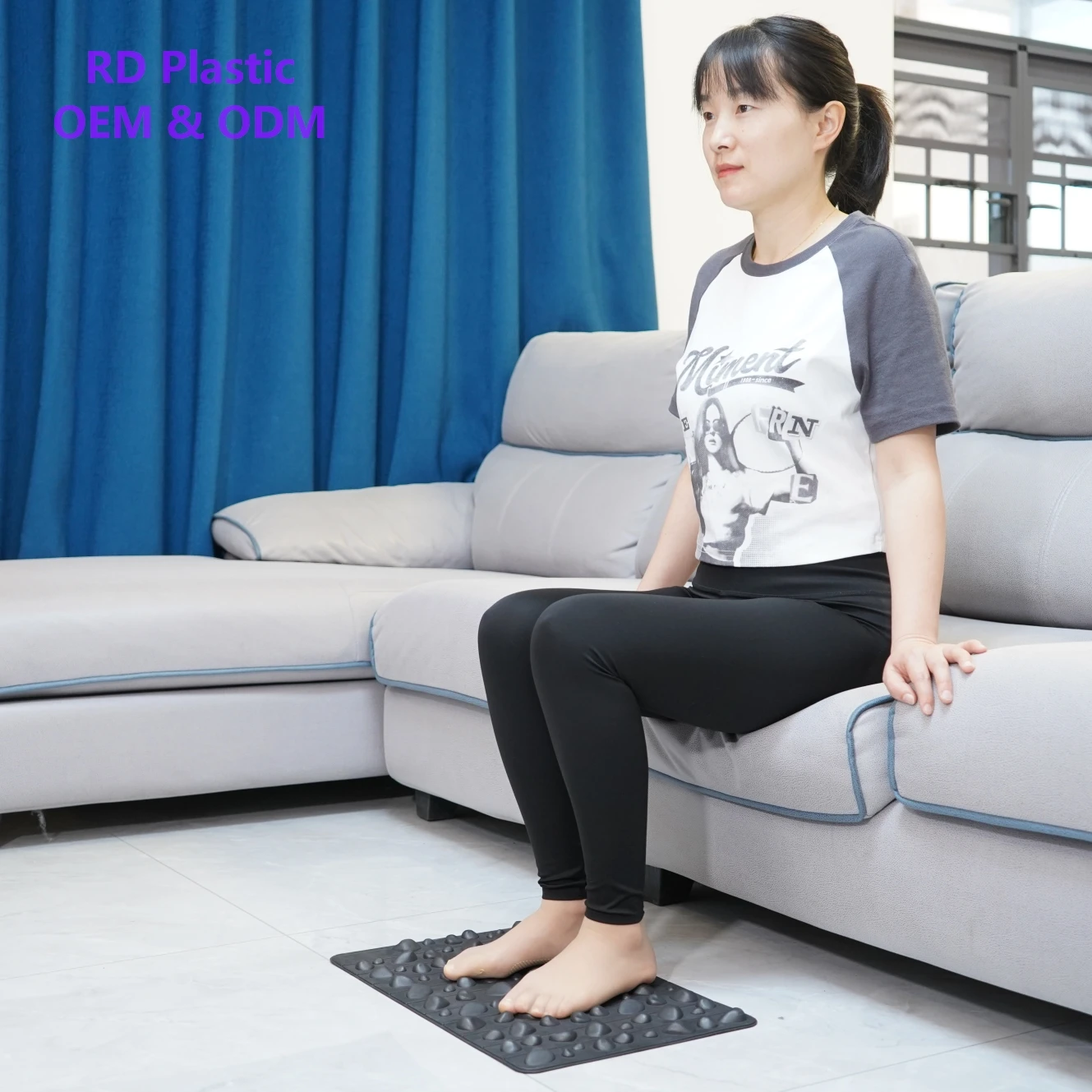 Hot Sale Pain Relief Price Big Eco Non-slip Foot Bath Spa Air Bubble Massage Mat With Nodes