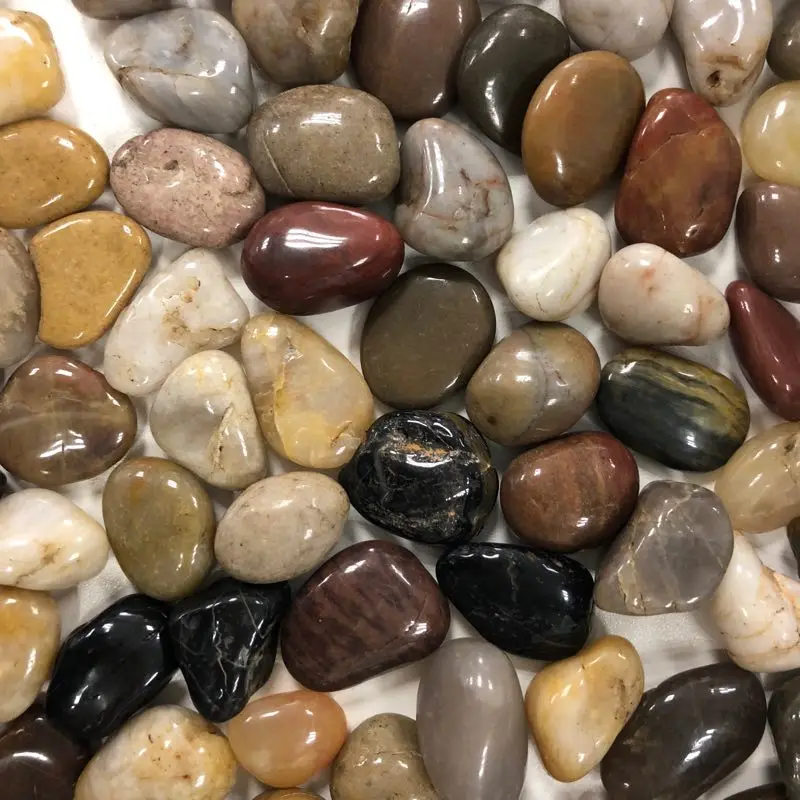 garden decoration Natural MAX color Polished Stone Pebbles, Black River Rock Pebble