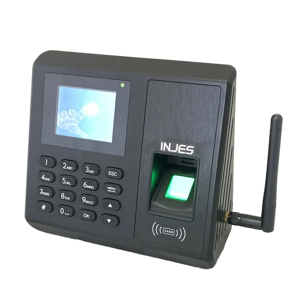 INJES fingerprint bundy clock biometrics with Backup Battery for projects or Chain shop or company