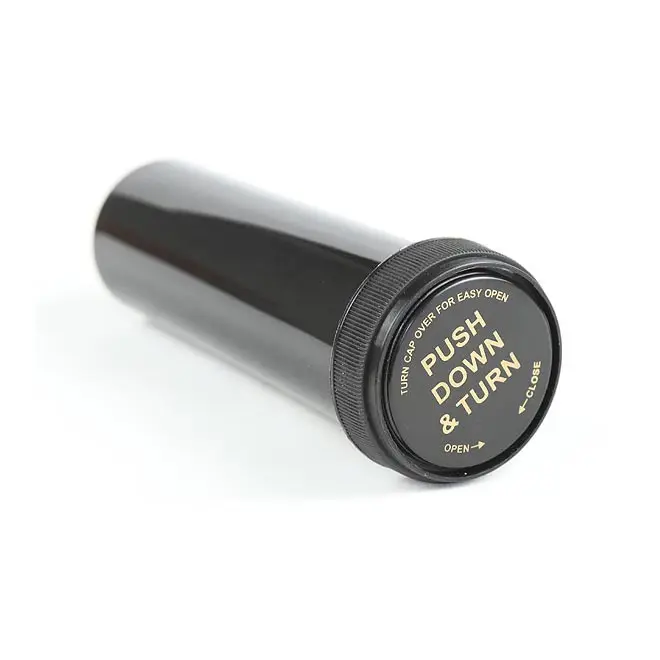 6 8 10 13 16 20 30 40 60 Dram Solid Opaque  Color Child Resistant Empty Plastic Vials with Screw Cap