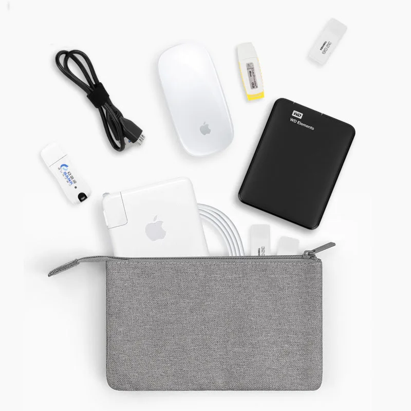 Travel Phone Data Cable Organizer Pouch Electronic Accessories Carry Case Portable Waterproof Three- Layers Storage Bag