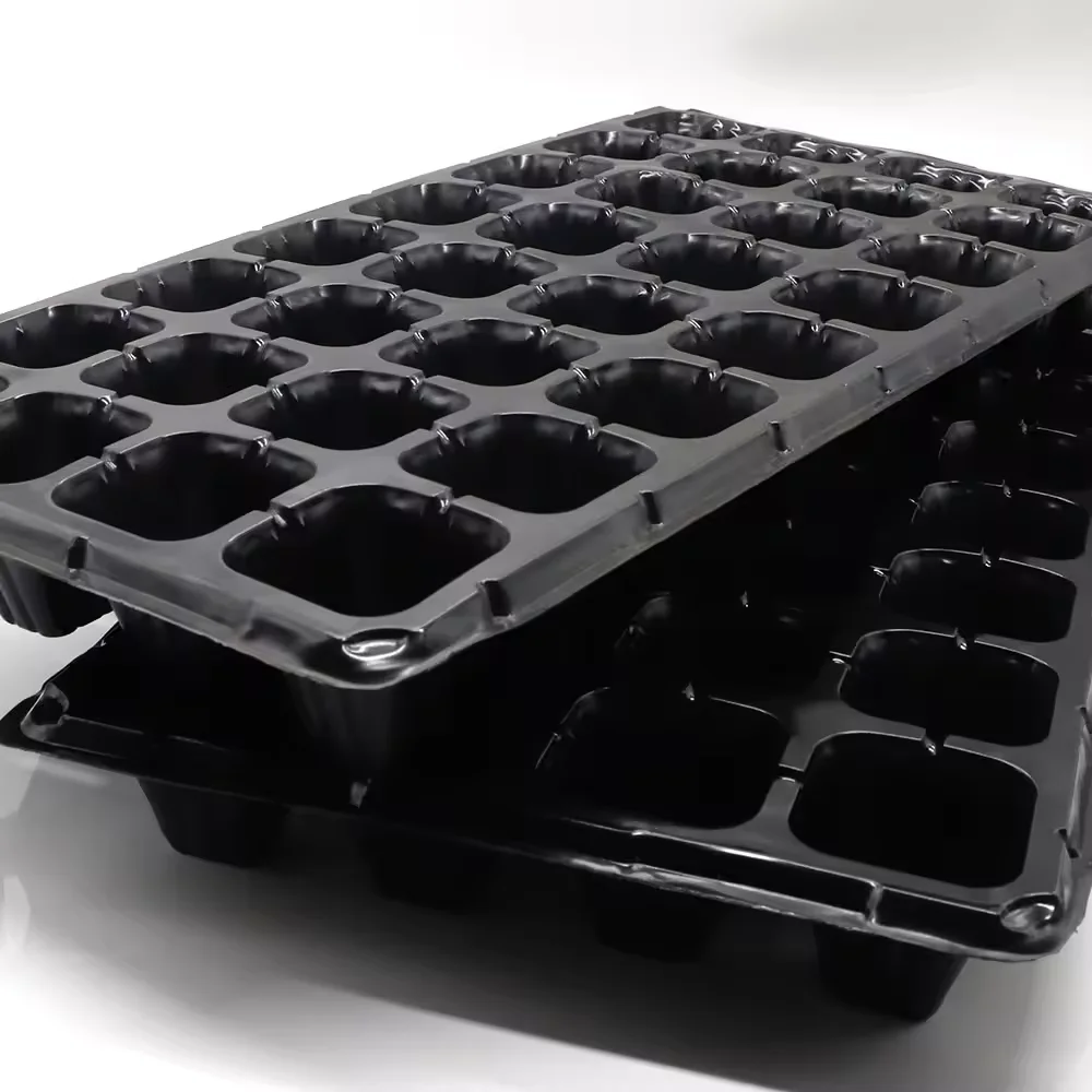 Wholesale Cheap Plastic Nursery Tray Plant Germination Growing 21/32/50 Cells Seedling Trays for Garden vertical farm greenhouse