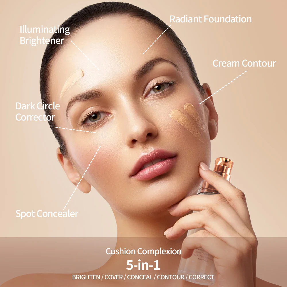 Оптовая продажа УВЛАЖНЯЮЩАЯ основа для макияжа лица профессиональный Матовый жидкий консилер косметический крем