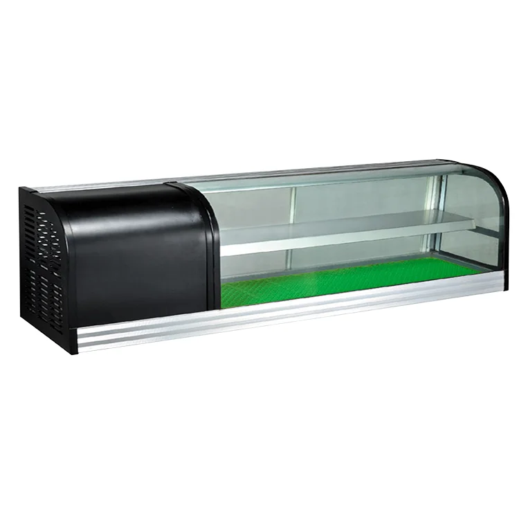 Professional Best price of Commercial Japan Sushi Display Cooler 1.5 m Width Sushi Display Showcase With Cooler for sushi shop