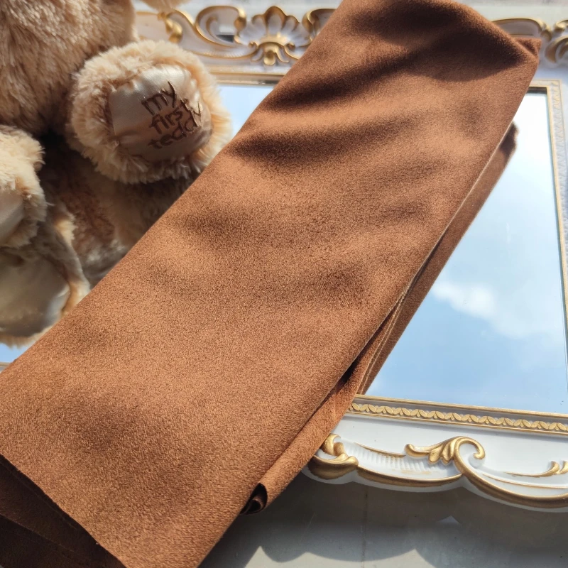 China Big Factory Made Bamboo Handle Mini Bag Suede Floor Covering Fuax Fur Fabric With Best Quality A01-002
