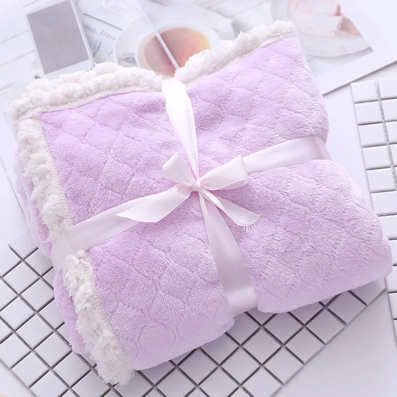 Супер мягкое роскошное Двухслойное одеяло из 100% полиэстера фланелевое корейское