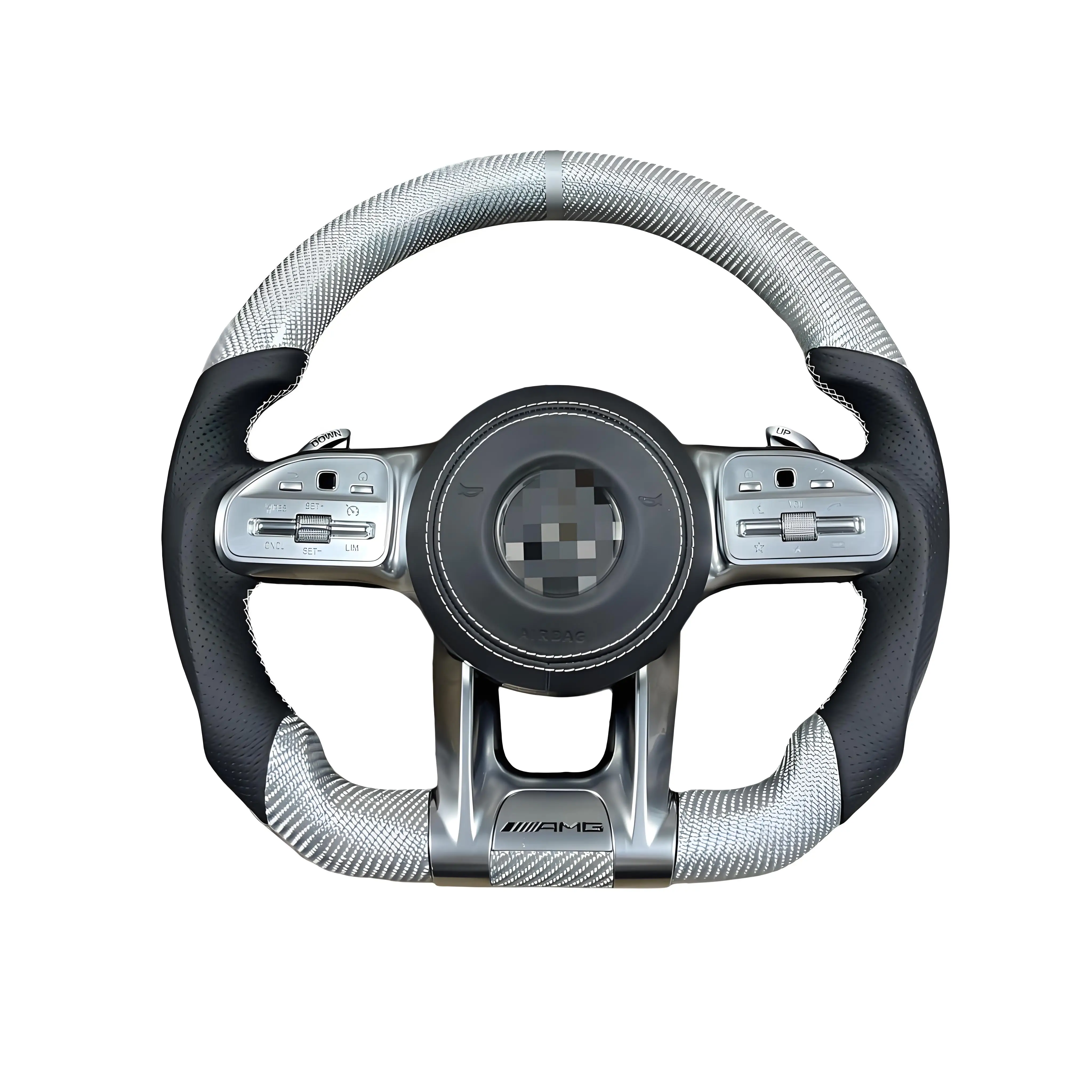 DLS Sport Leather Classic 809 Steering Wheel for Mercedess-Benzs W211 W204 W222 W205 GLE GLK GLS S500 A45 AMG GT