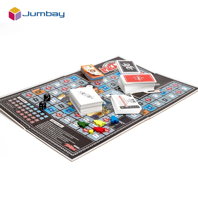 Eco Friendly Games With Box and Wooden Plastci Paper Discs Customized Index Tabletop Logical Board Role-Playing Card Board Games