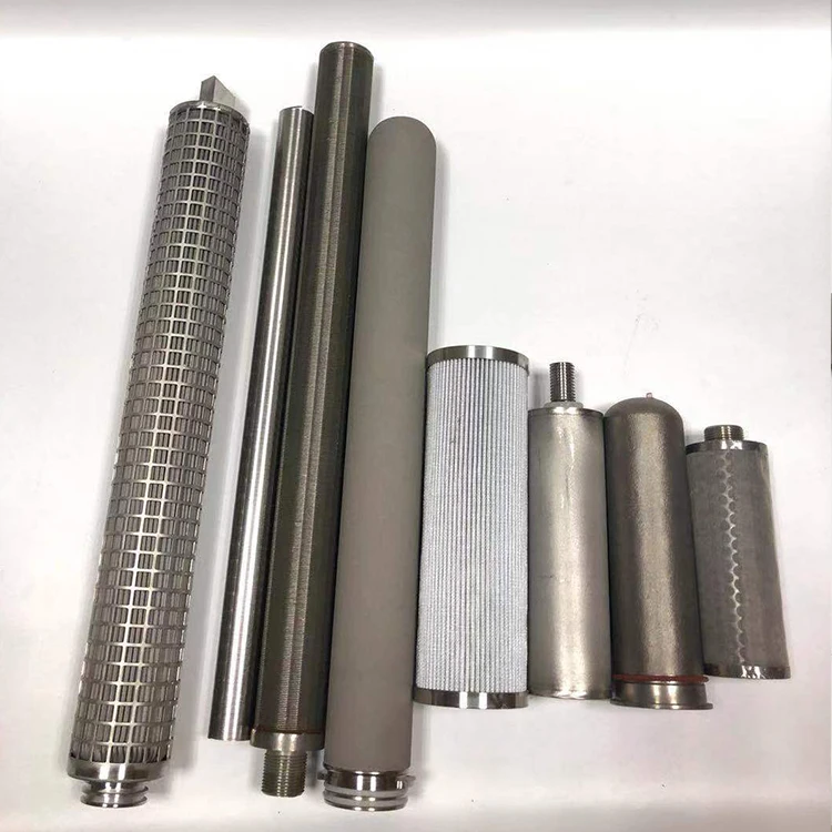 20 inch 1 micron Titanium powder sintered filter cartridge element for water desalination