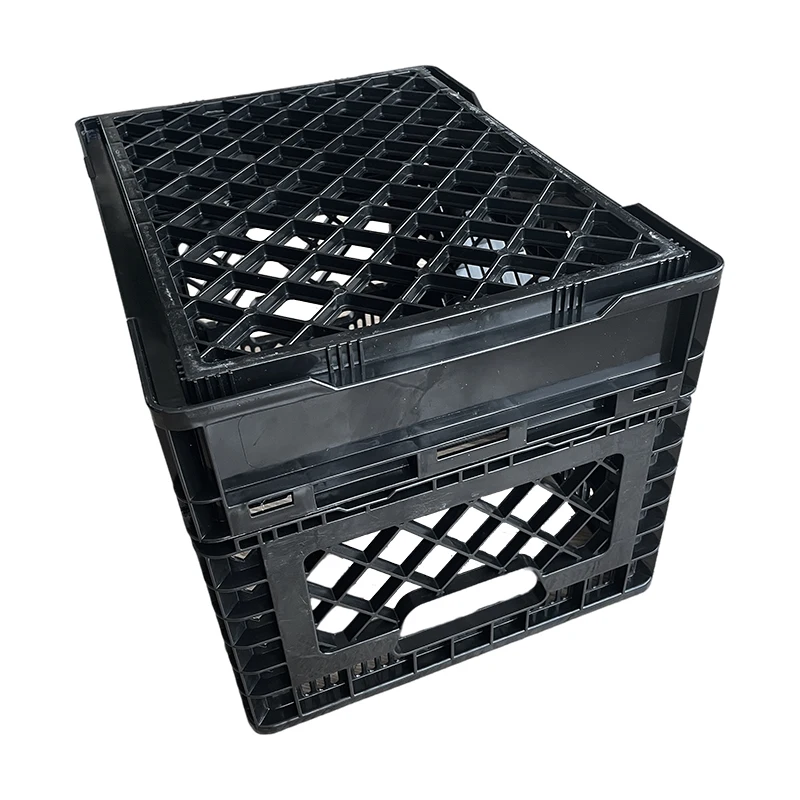 China Manufacture Wholesale Heavy Duty 16 20 24 Quart Folding Foldable Plastic Milk Crate