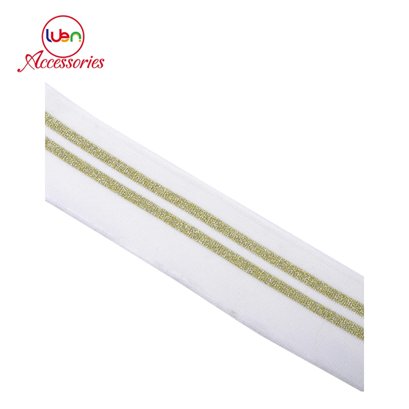 Customized 1x1 flat knit rib  knit trim for polo collar