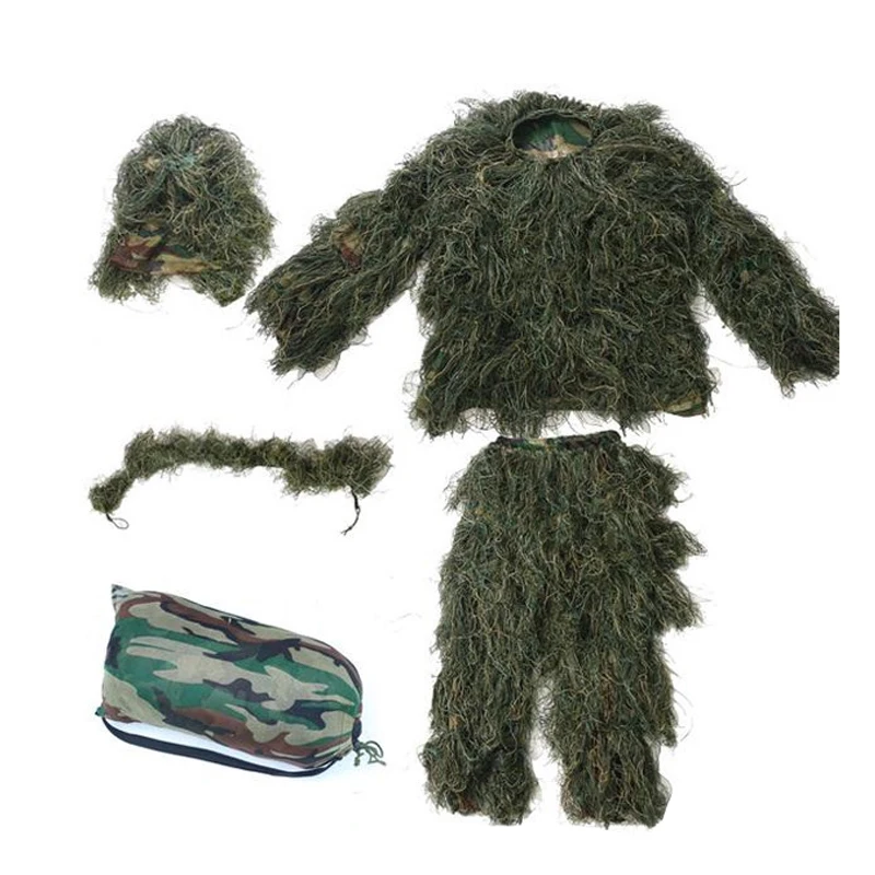 Ghillie Hunt Suit Gear Camouflage Jungle Uniform For Hunting Orange Hunting Clothes
