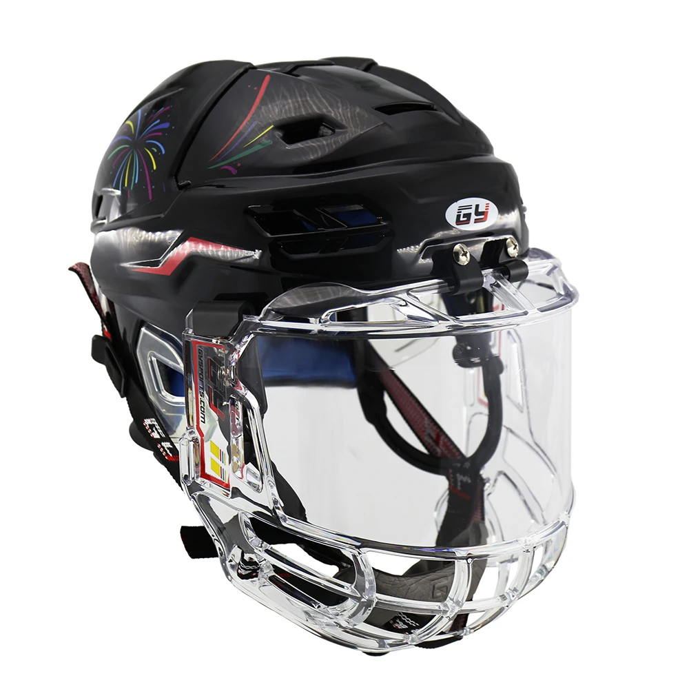 Factory Wholesale High Quality Custom anti fog anti scratch Ice Hockey Helmet With Visor for Skiing