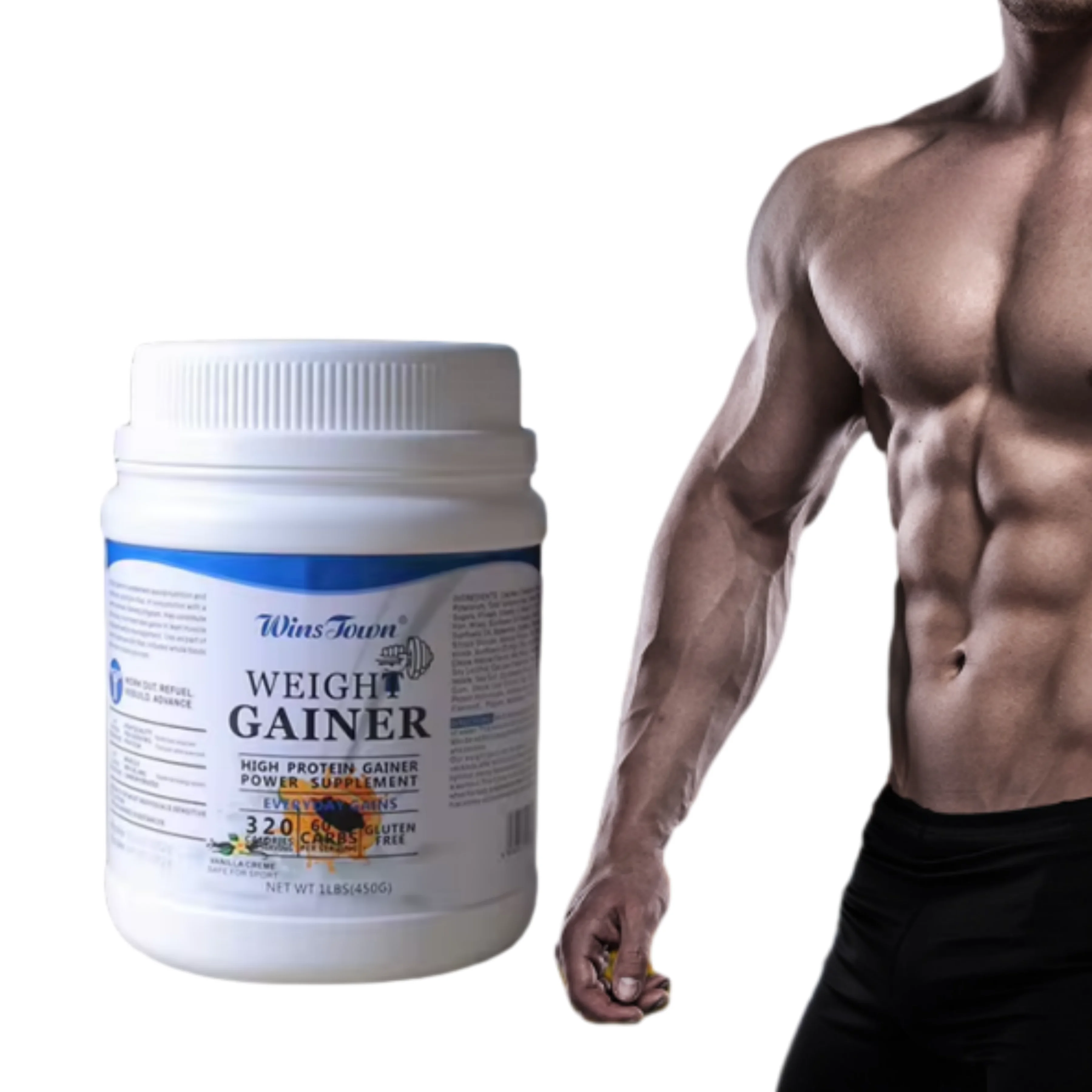 Wholesale muscle building powder gym egg white mass gainer protein isolate powder supplement for weight gain