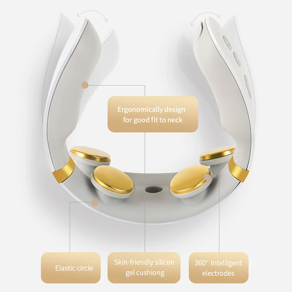 Ems Pulse Massage Instrument Intelligent Cervical Neck Massager With Heat