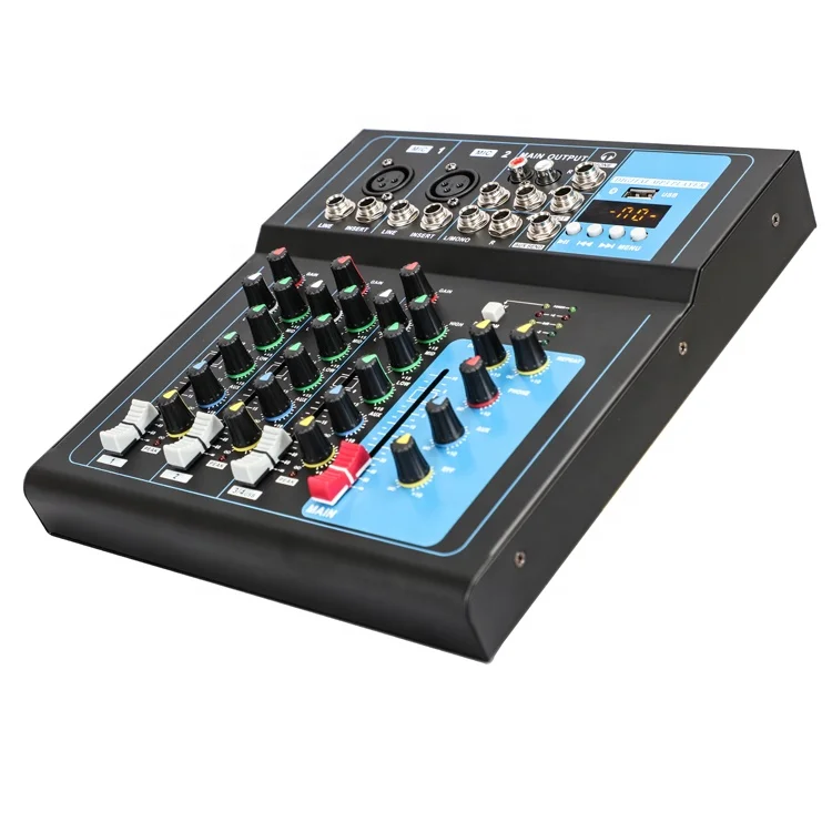 F4 Cheap Mixer Console 4 Channel Small Mixer Audio