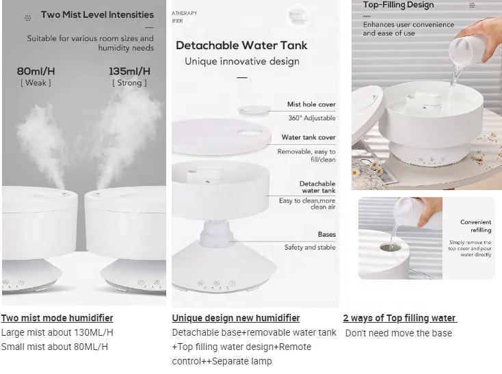 2024 factory new generation humidifier update safe easy using new humidifier remote auto working stop humidifier
