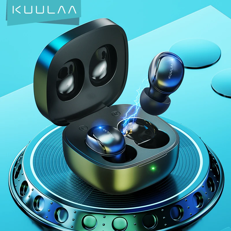 KUULAA True Wireless Earphones TWS BT Headset Tws In Ear 5.0 Earbuds Headset for iPhone/Samsung/Huawei