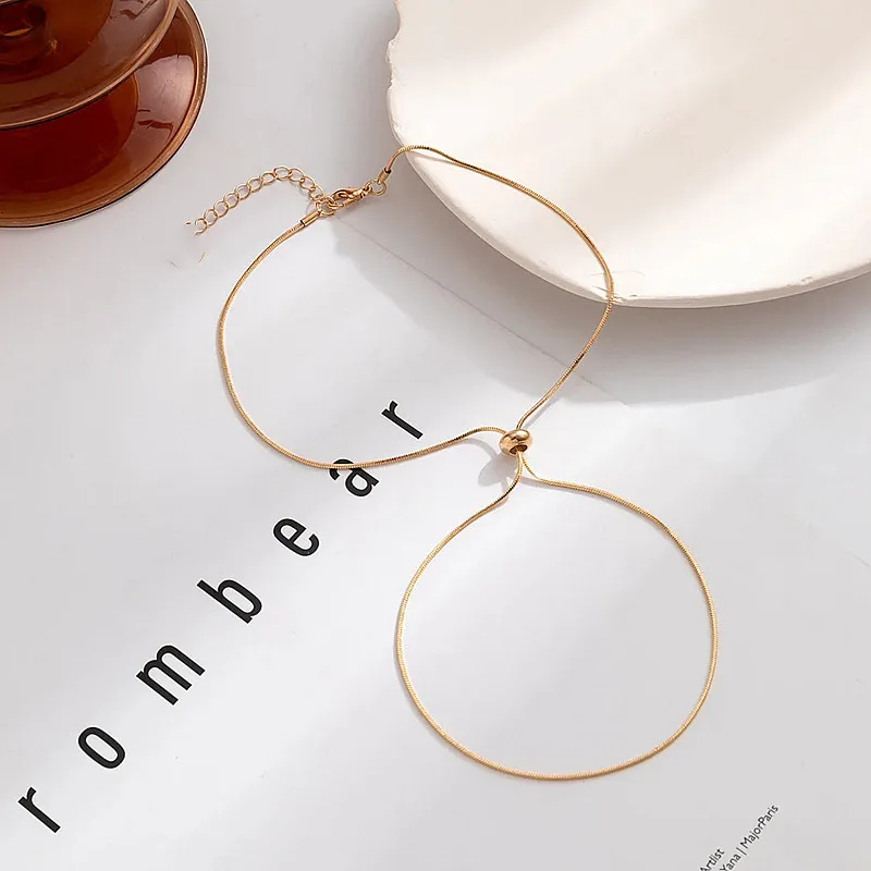 Cross border European and American jewelry fashion street photo, trendy and cool metal cross adjustable foot accessories