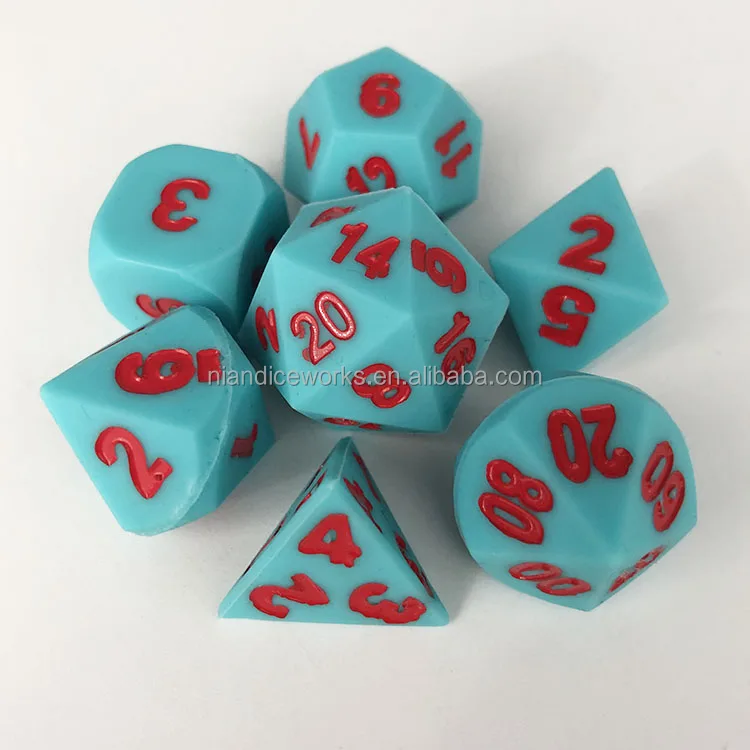 7 шт. набор силиконовых игральных костей с логотипом на заказ