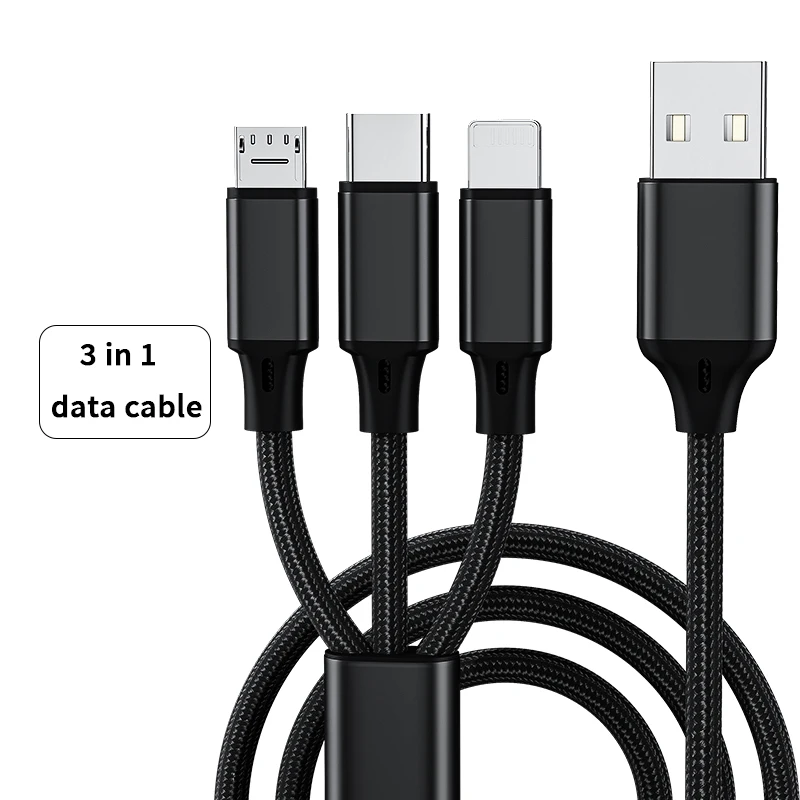 
wholesale data transfer cable 3 in 1 charging cable for mobile phone 