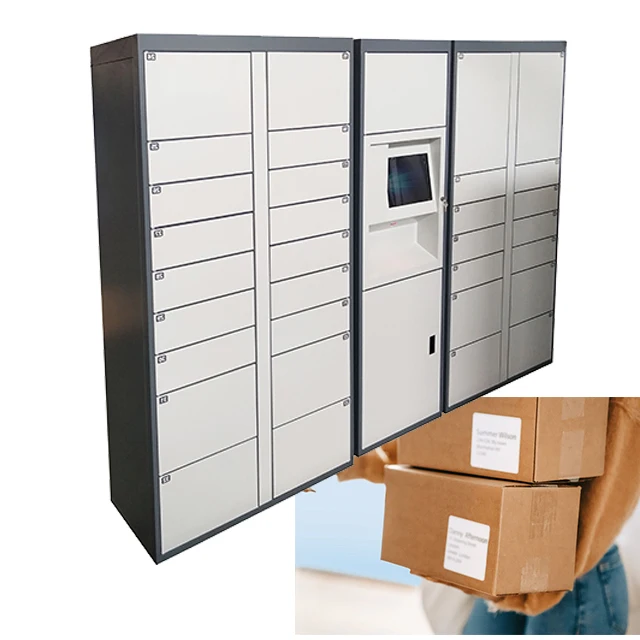 Smart click and Collect Parcel delivery sender and receiver electric laundry rental Lockers outdoor