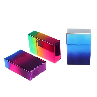 Gradient color multi style plastic cigarette case weed herb box eye-catching best gift for smoke stoner cigarette case