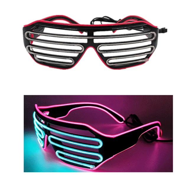 Flashing 2 Colors in 1 Glasses Cheap Plastic Glasses Led Sunglasses for Adults and Kids Glow in Dark Party Glasses