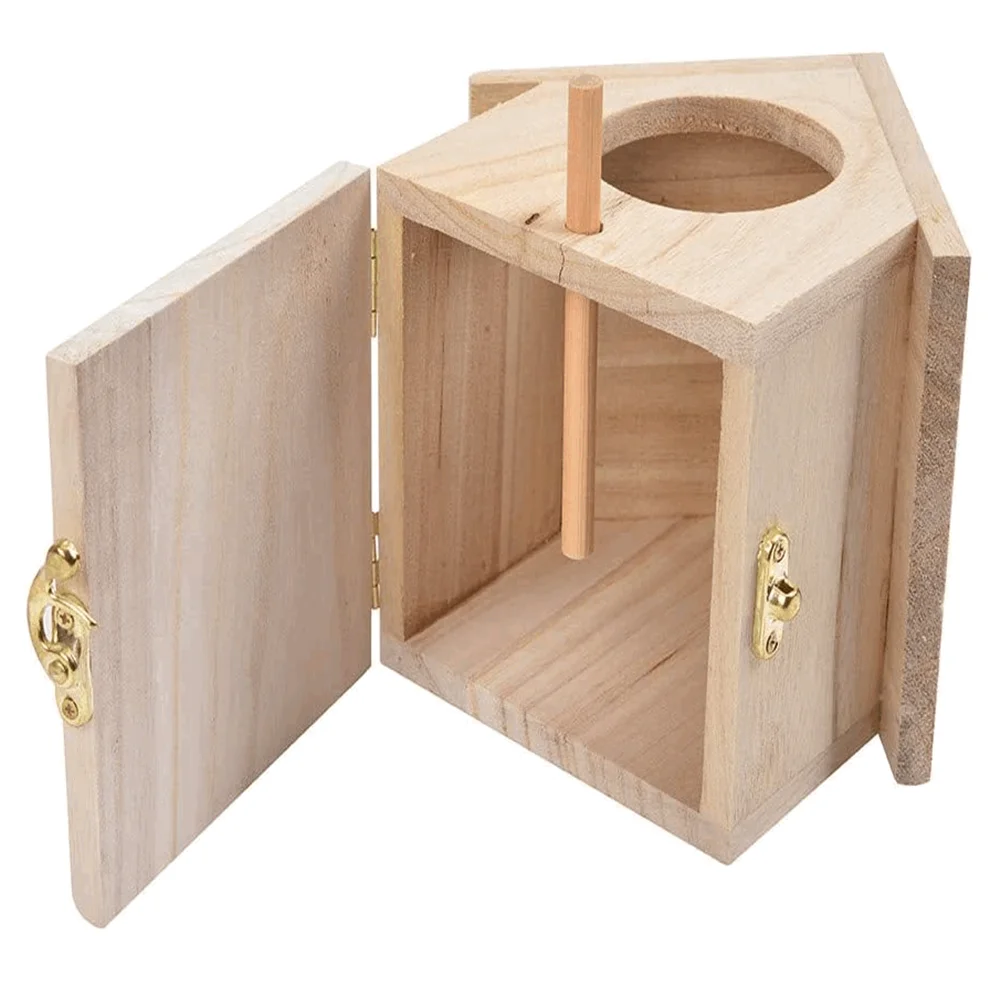 Garden patio perch natural decorative DIY toy factory wholesale country cottages wood bird house hanging