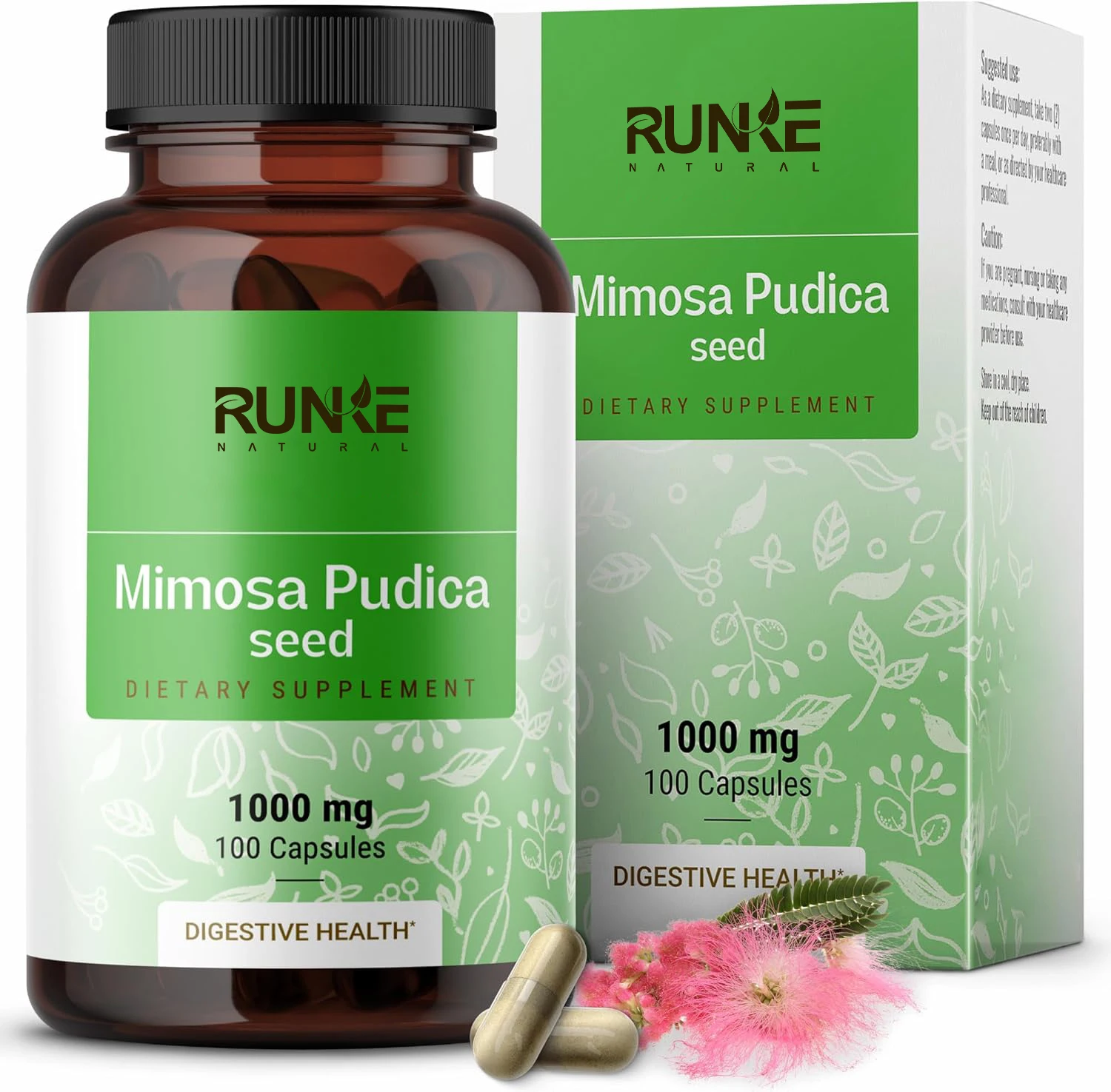 Private Label OEM/ODM Mimosa Pudica Seed Capsules Herbal Intestinal Digestive Support Supplement