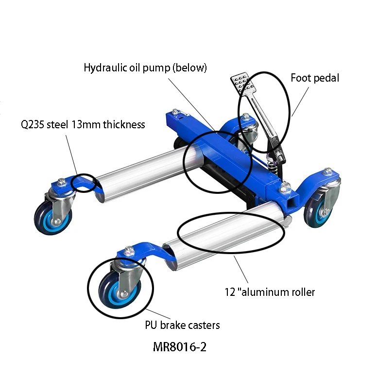 Patented with CE 12inch  vehicle moving jack Hydraulic Vehicle Positioning Jack
