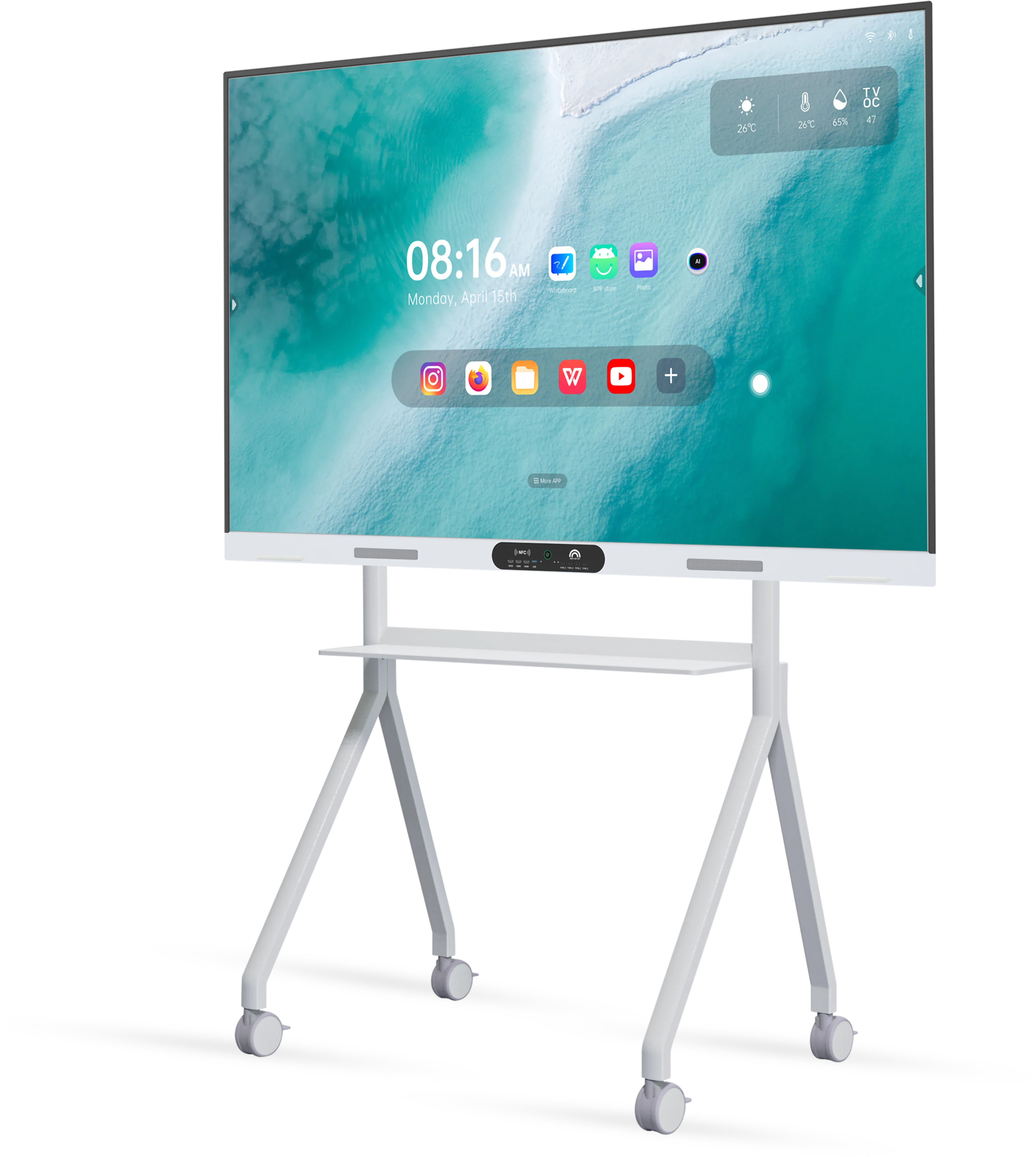 free software 110 inch touch racking large monitors intelligent Smart board for metting interactive flat panel