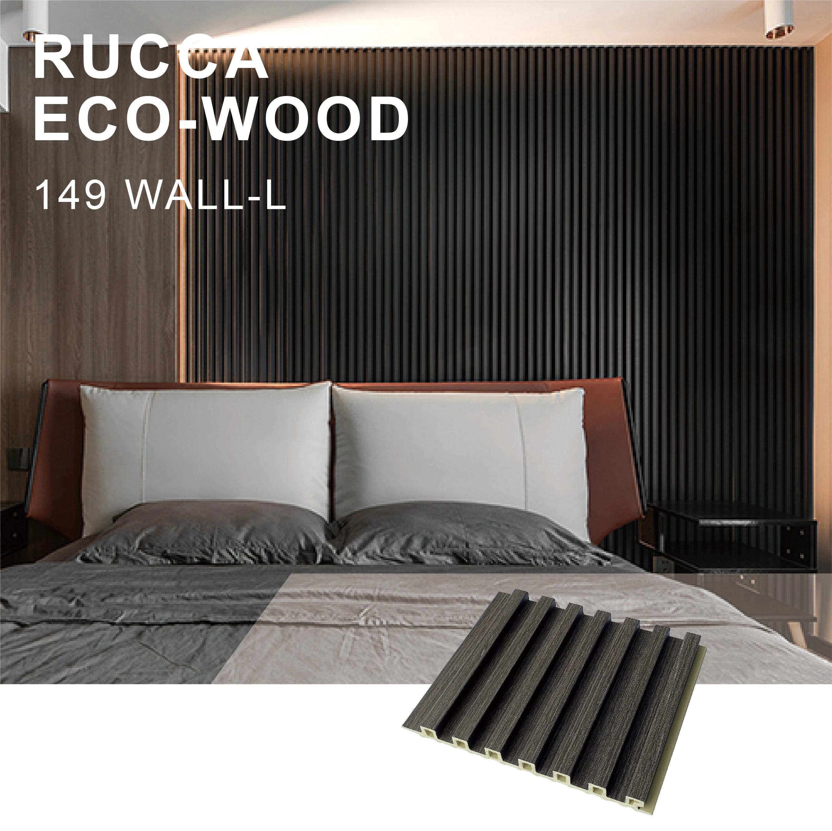 Foshan Rucca PVC Wood Composite Wall Panel For Interior Decoration,Exterior Wall panels