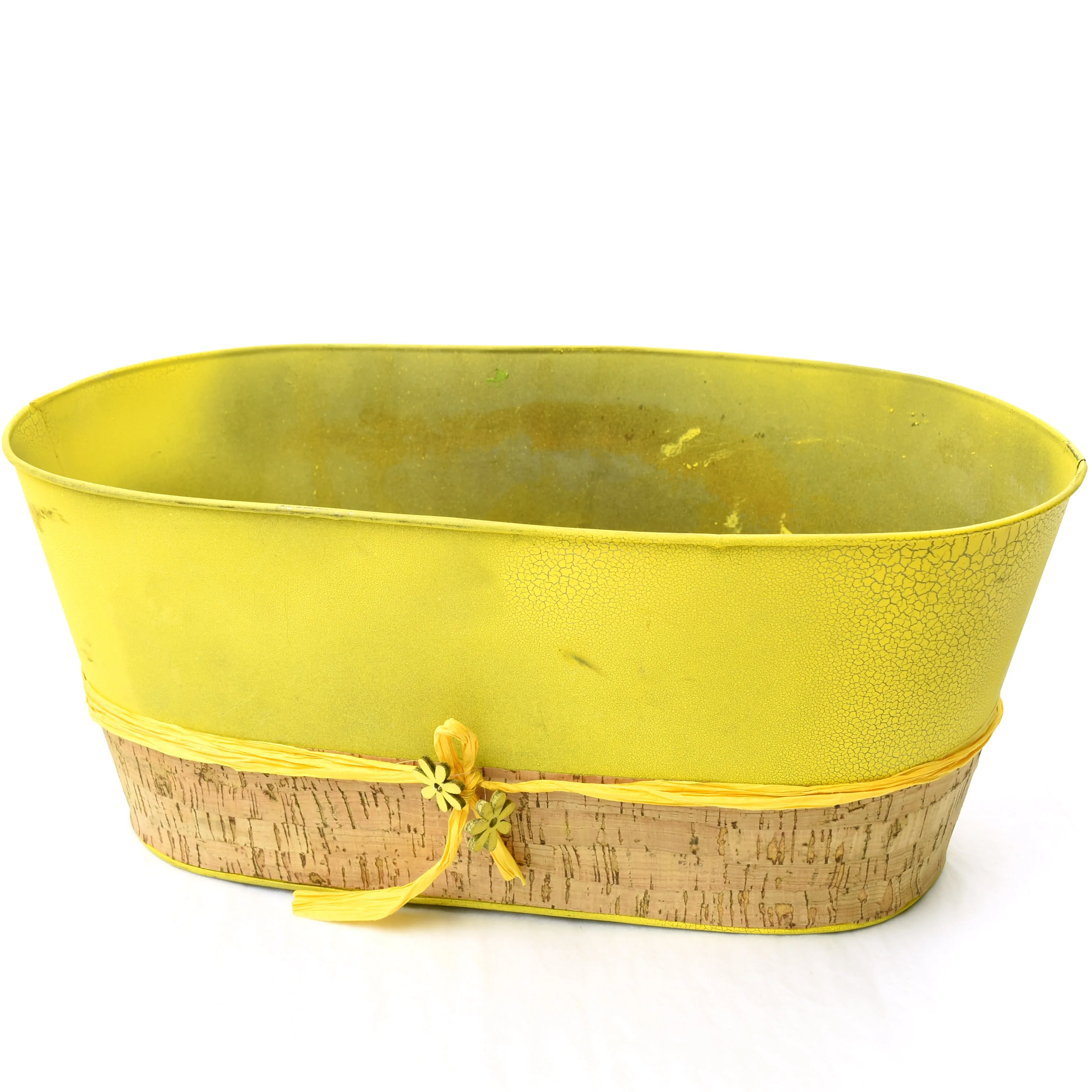 GY BSCI Metal Flower Pot Home Classical Decor Metal Flower Buckets Herb Garden Planter Pot Bucket