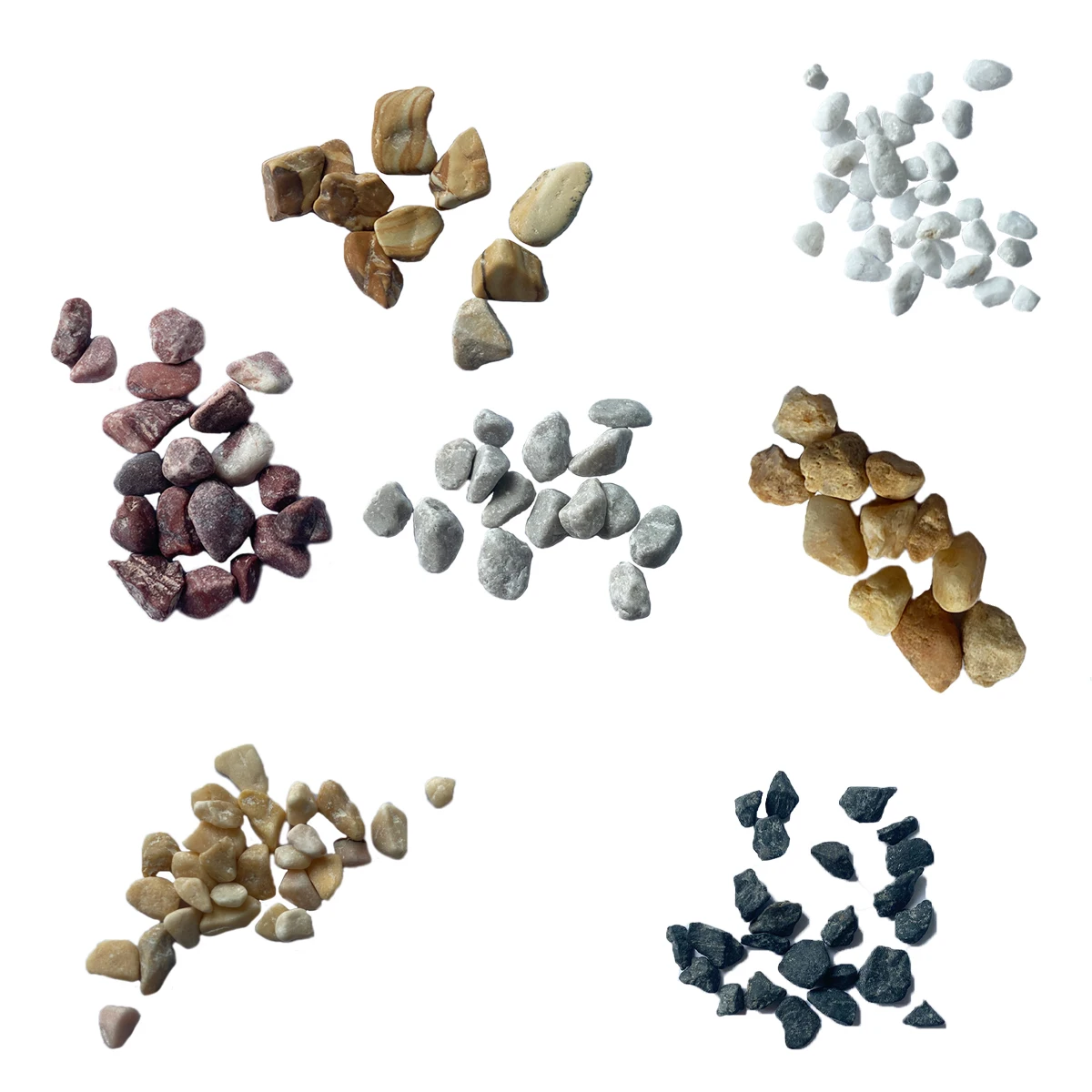 Natural light gray pebble bathroom floor decorated with colorful pebble mosaics