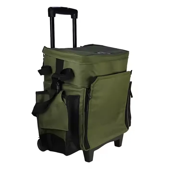Fishing Rolling Tackle Bags plastic transporting box bags portable wheeled trolley large fly fishing gear backpack