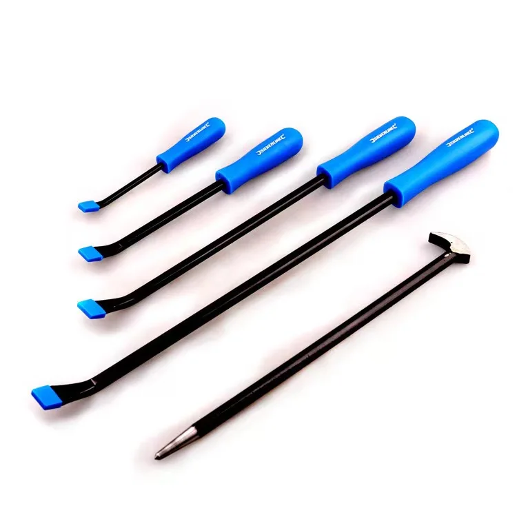 5pcs Pry Bar Set Professional heavy duty pry bar Black Oxide finish plastic handle