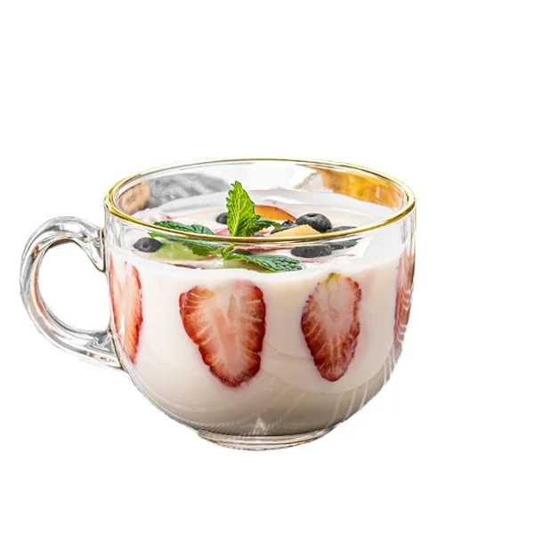 Оптовая продажа, большой прозрачный стеклянный стакан 450 мл с индивидуальным логотипом, чашки для кофе и чая, кружки с ручкой, прозрачная чашка для кофе, стекло