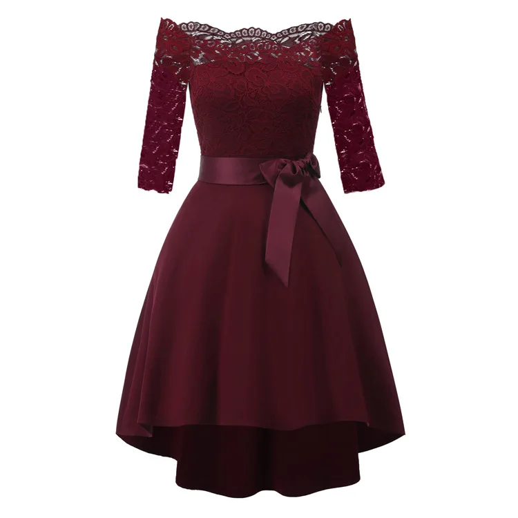 Off shoulder Elegant Strapless Casual Dress Floral 5 Colors Grace Loves Lace