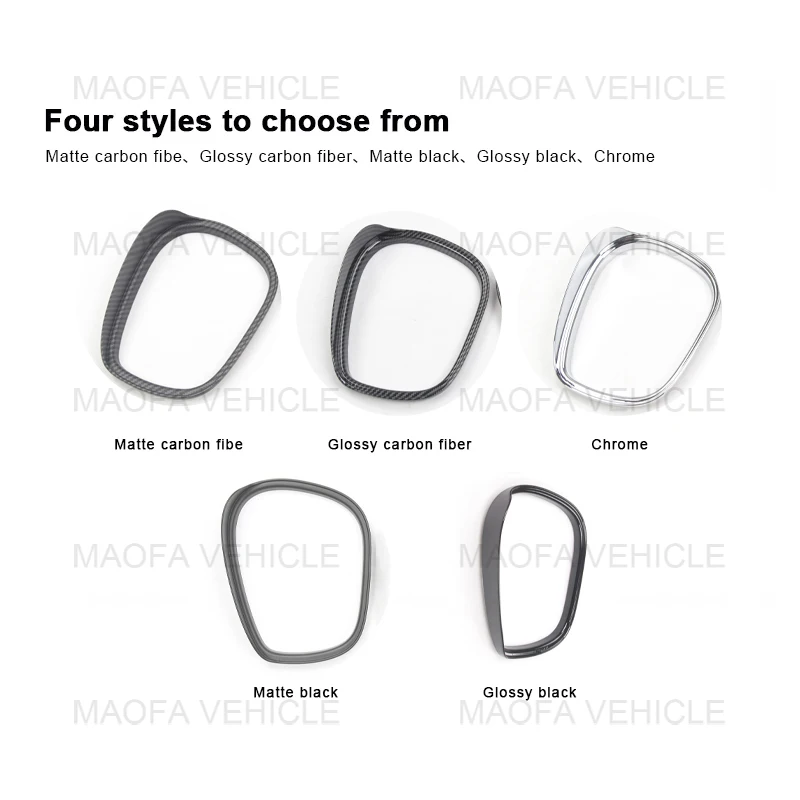 Car Part Real Carbon Fiber Rear View Side Mirror Rain Eyebrow Cover For Ford Mustang Mach-E 2021 2022 2023