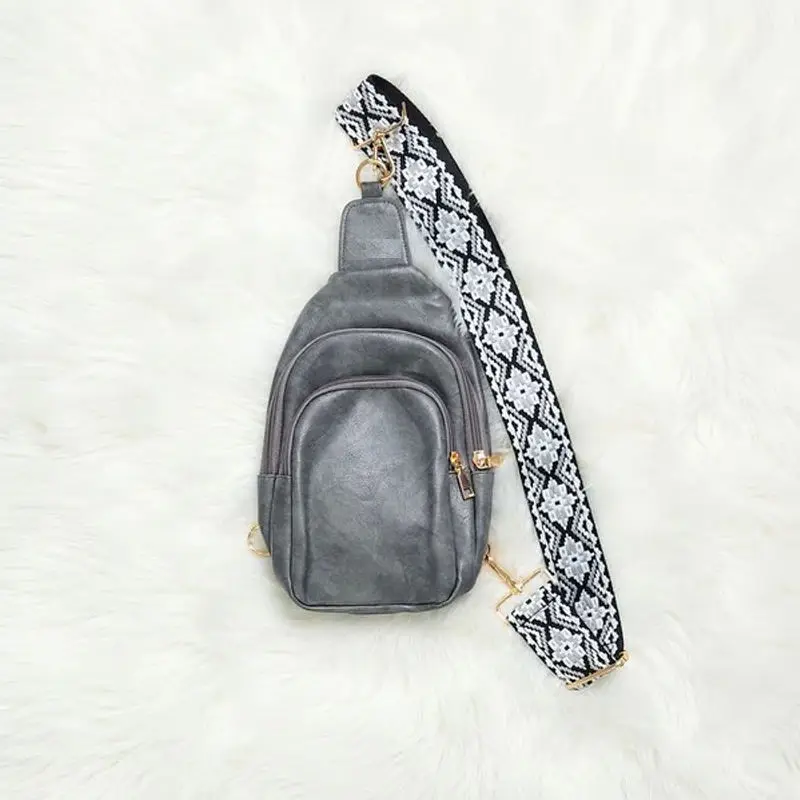 Wholesale Vegan Leather Handbag Custom Bum Bag Crossbody Bag For Women Sling Bags With Belt