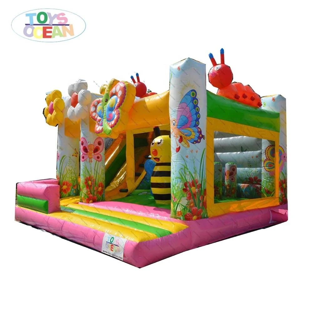 2023 new Flower garden inflatable bee bounce castle mini playground combo