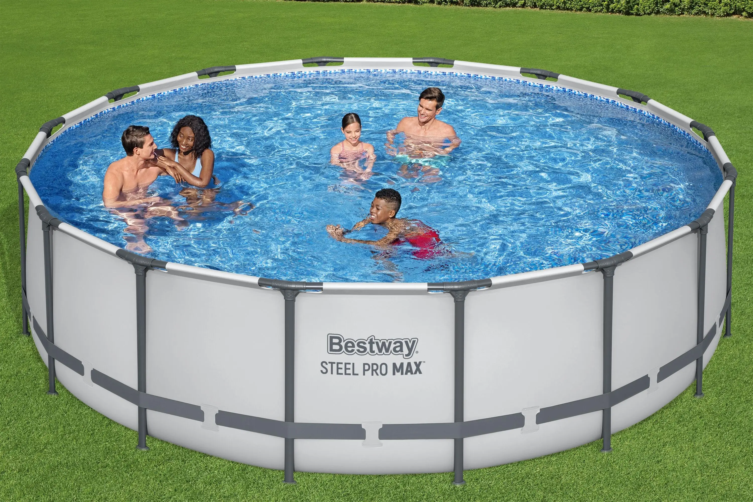 Лучший способ круглый металлический каркас Piscina семейный наземный открытый стальной бассейн