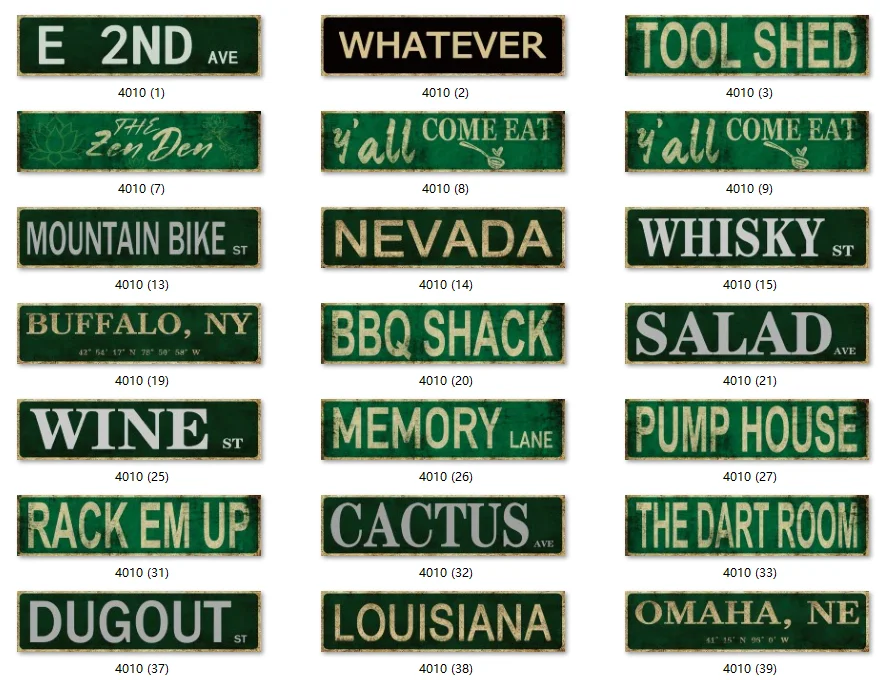 Street Signs Of Stoner Avenue - Vintage Metal Tin Sign Decor for Home, Restaurant, Bar, Cafe, Garage