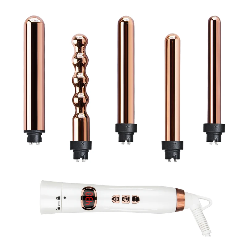
7 in 1 professional rose gold hair curling wand 